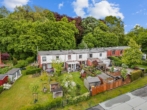 Ruckansicht Garten Oben 1 - Im Vorlauf – Kleine Perle in HH-Niendorf, Reihenhaus mit Terrasse, Garten u. Gestaltungsspielraum.