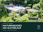 Busse_Immobilien_Bungalow_Alst - Naturrefugium direkt am Alsterlauf | Bungalow mit 5 Zi. | 845 m² Freizeitgrundst. | HH-Hummelsbüttel