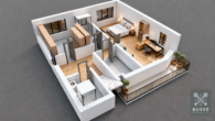 3D-Grundriss-Souterrain - Ihr schönstes Kapitel beginnt hier: Exklusives Anwesen mit Gästehaus und privatem Gartenparadies.