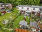 Garten- Rückansicht - Im Vorlauf – Kleine Perle in HH-Niendorf, Reihenhaus mit Terrasse, Garten u. Gestaltungsspielraum.