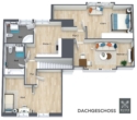 3D-Grundriss DG. Lunden - Viel Raum, viel Garten, viel Zukunft – Zusammen wohnen. Für sich sein. Ein Zuhause mit viel Platz.