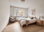 Schlafzimmer - Virtual Staging - HH-Eppendorf zum Einziehen: 63 m², großzügiger Wohnessbereich, EBK., Balkon und Tiefgarage uvm.