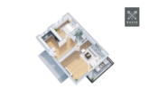 3D-Grundriss-1 - HH-Eppendorf zum Einziehen: 63 m², großzügiger Wohnessbereich, EBK., Balkon und Tiefgarage uvm.