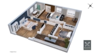 3D-Grundriss-Erdgeschoss - Ein Zuhause, das Maßstäbe setzt. TRAUMHAUS mehr Stil, mehr Raum, mehr Zuhause. Absoluter WOHNTRAUM.