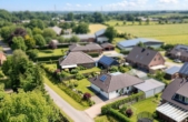 Luftaufnahme - Modern-Innovativ–Stilvoll. Gepflegter Bungalow mit großem Wintergarten. Ein Zuhause zum Wohlfühlen.