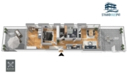 3D-Grundriss - Penthouse-Feeling pur – 3-Zimmerwhg. mit zwei Terrassen, direktem Meerblick am Schönberger Strand.